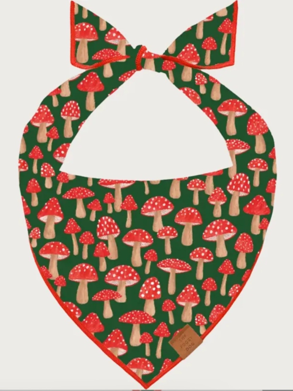 NWT The Foggy Dog Mushroom Toadstool Bandana Scarf Size Small